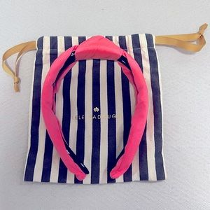 Lele Sadoughi Magenta Neoprene Knotted Headband